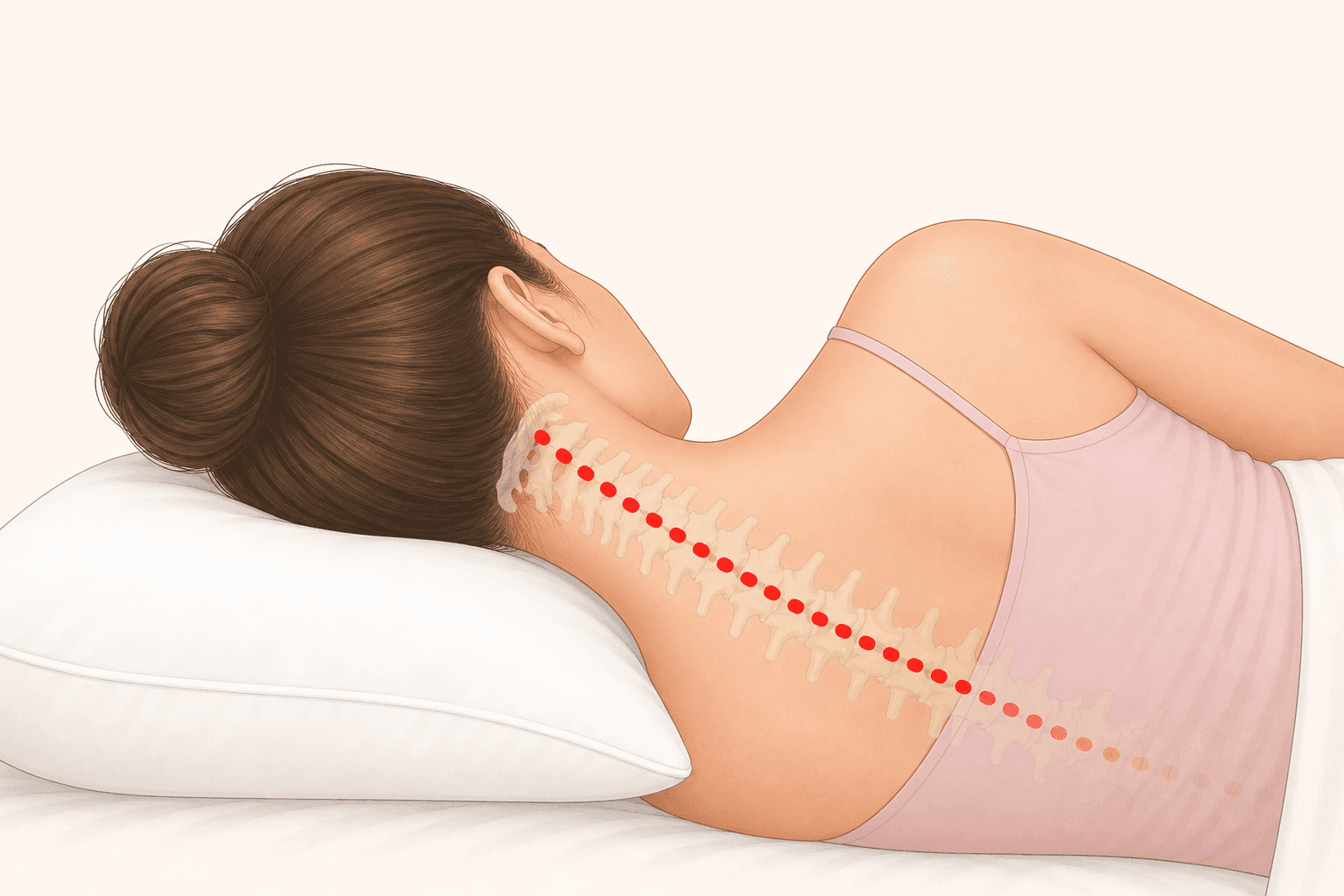 Head and neck strain on a regular pillow
