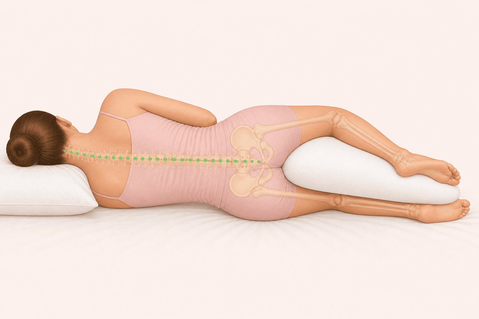 Balanced spine and hips with the snuggL pillow