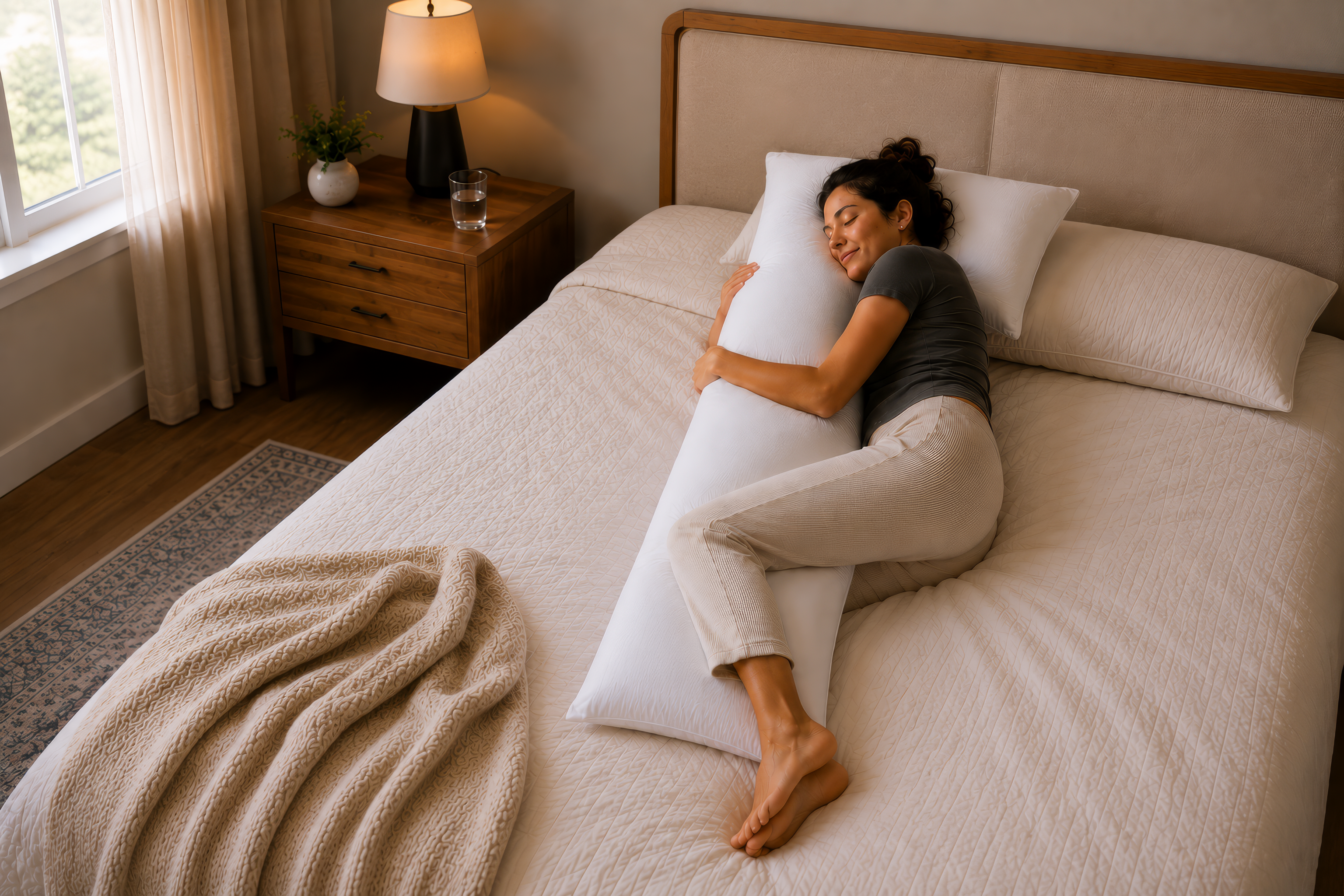 snuggL pillow providing proper alignment